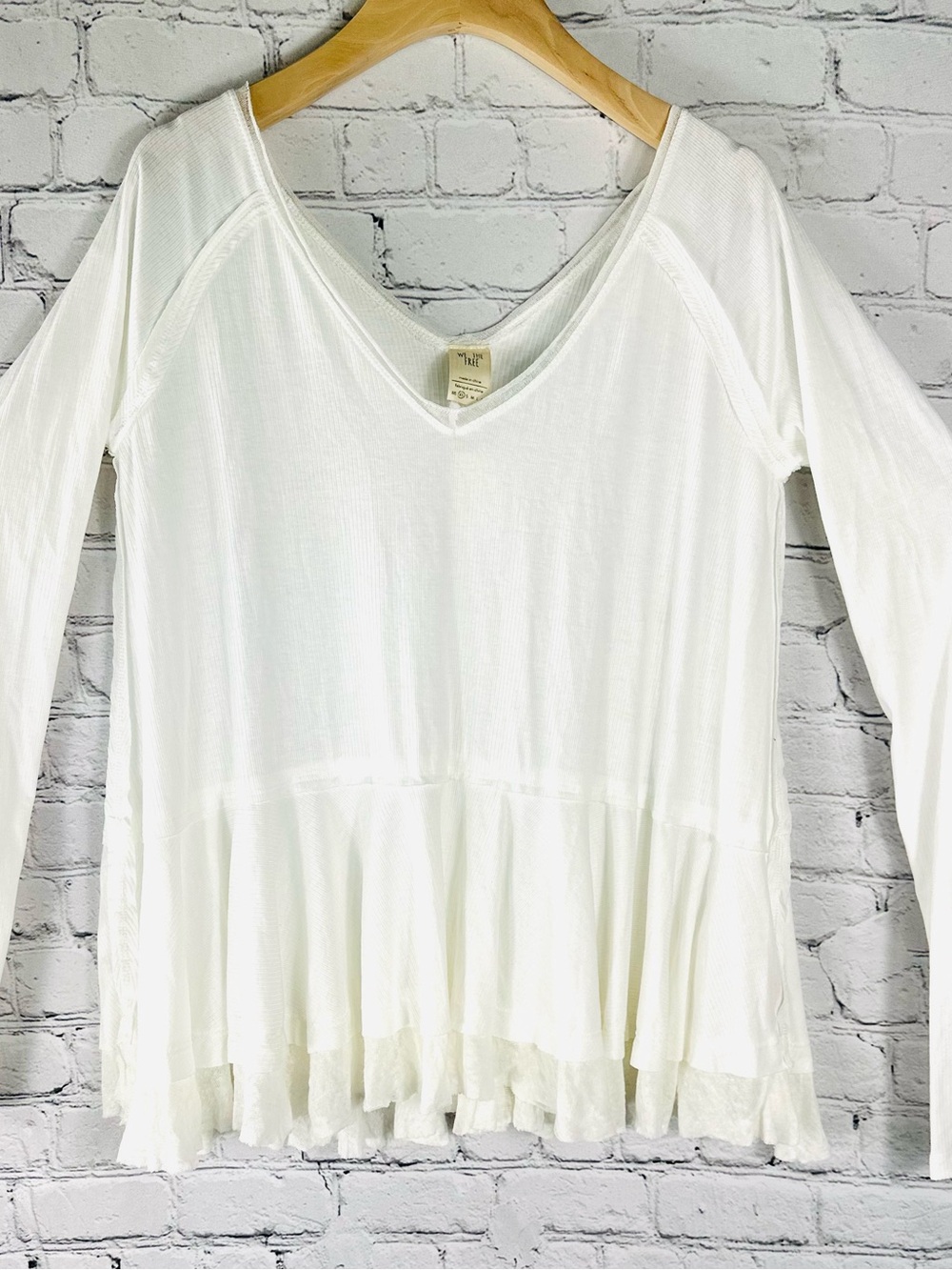 NWT Free People Tangerine Long Sleeve White Top Size XS - Picture 7 of 9